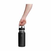 Hydro Flask Wide Mouth with Flex Straw Cap 946 ml waterfles - zwart