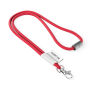 Polyester 2-kleurige koord-lanyard met full color label
