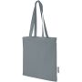 Madras 140 g/m2 GRS recycled cotton tote bag 7L - Grey