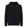 Iqoniq Trivor gerecycled polyester fleece hoodie, zwart (XS)
