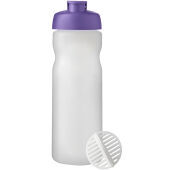 Baseline® Plus 650 ml sportfles met shaker bal - Paars/Mat helder