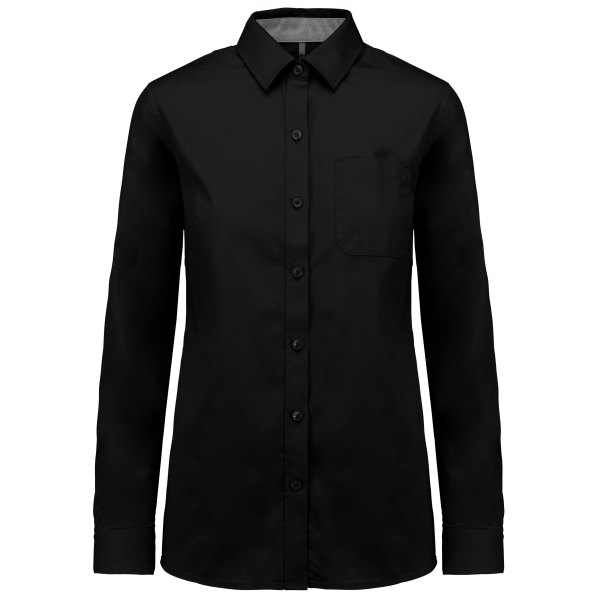 Damesoverhemd met lange mouwen van katoen Nevada