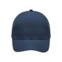 6 Panel Polyester Peach Cap navy one size