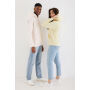 IQONIQ Rila lichtgewicht gerecycled katoen hoodie, cream yellow (M)