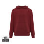 IQONIQ Yoho gerecycled katoen relaxed hoodie, bordeauxrood (XXS)