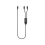 Terra 100W RCS Dual USB-C oplaadkabel, zwart, grijs