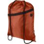 Oriole RPET-tas met trekkoord en voorvak met ritssluiting, 5 liter - Baksteen