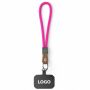 Sleutelhanger & telefoonhouder met koord met leren uiteinde Sleutelhanger & telefoonhouder met koord met leren uiteinde