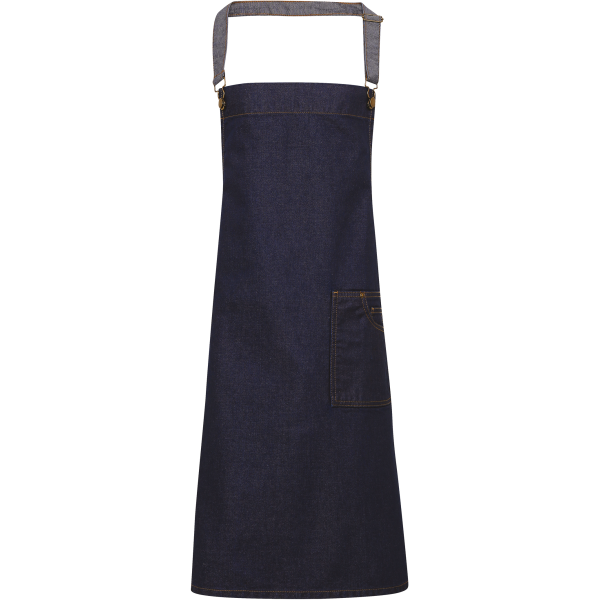 District - Waxed look denim halterschort Indigo Denim One Size District - Waxed look denim halterschort Indigo Denim One Size