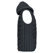 Bodywarmer met capuchon volwassene Marl Dark Grey XS