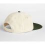 CONTRAST FLAT PEAK 6 PANEL CAP, NATURAL/DARK OLIVE, One size, BEECHFIELD