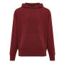 IQONIQ Yoho gerecycled katoen relaxed hoodie, bordeauxrood (L)