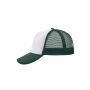 5 Panel Polyester Mesh Cap white/dark green one size