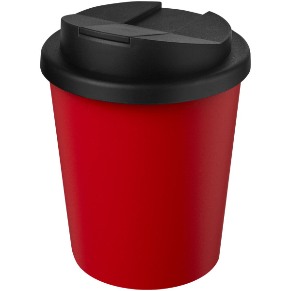 Americano® Espresso 250 ml gerecyclede beker met knoeibestendig deksel - Rood/Zwart