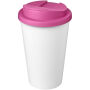 Americano® Eco 350 ml gerecyclede beker met spill-proof deksel - Roze/Wit