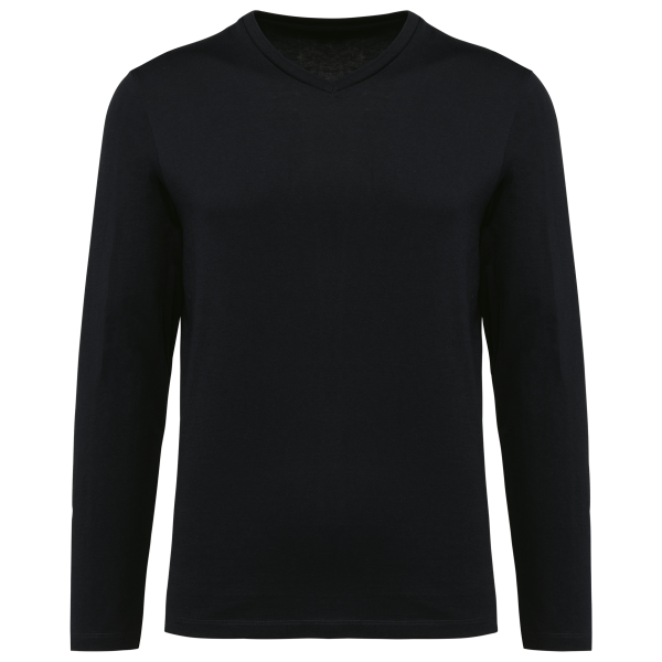 Supima® heren-T-shirt V-hals lange mouwen Supima® heren-T-shirt V-hals lange mouwen