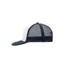 5 Panel Flat Peak Cap white/navy one size