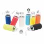 TAKE WELL - Glazen fles blauw, transparant