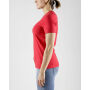 DEFT 2.0 TEE W BRIGHT RED M