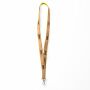 Zeefdruk lanyard van kurk en polyester Zeefdruk lanyard van kurk en polyester