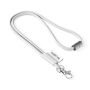 Polyester 2-kleurige koord-lanyard met full color label