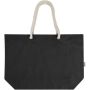 Florida 270 g/m² GRS gerecyclede strandtas 18L - Zwart/Zwart Florida 270 g/m² GRS gerecyclede strandtas 18L - Zwart/Zwart