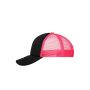 5 Panel Polyester Mesh Cap black/neon-pink one size