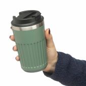 Recycled roestvrijstalen thermosbeker (400 ml) Chiara zwart