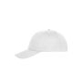 6 Panel Cap Organic Cotton white one size