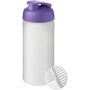 Baseline® Plus 500 ml sportfles met shaker bal - Paars/Frosted transparant