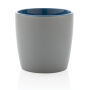 Keramische mok met gekleurde binnenkant 300 ml, blauw, grijs