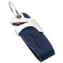 Sleutelhanger & flesopener P02606, Kunstleder, Blauw