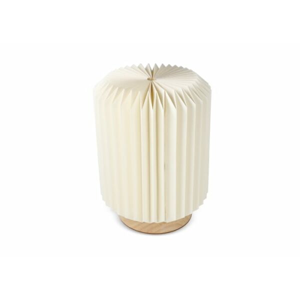 Coollux vouwbare papieren LED lamp Aurora op houten voet, 22cm