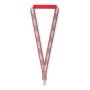 Polyester keycord met reflecterende overlay Polyester keycord met reflecterende overlay