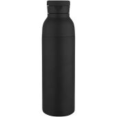 Illuminate 650 ml RCS gerecyclede roestvrijstalen dubbelwandige geïsoleerde waterfles - Zwart Illuminate 650 ml RCS gerecyclede roestvrijstalen dubbelwandige geïsoleerde waterfles - Zwart
