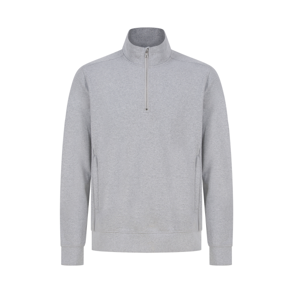 Unisex-Sweatshirt mit Reißverschlusskragen Heather Grey 4XL Unisex-Sweatshirt mit Reißverschlusskragen Heather Grey 4XL