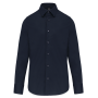 Heren stretch overhemd lange mouwen Navy 3XL