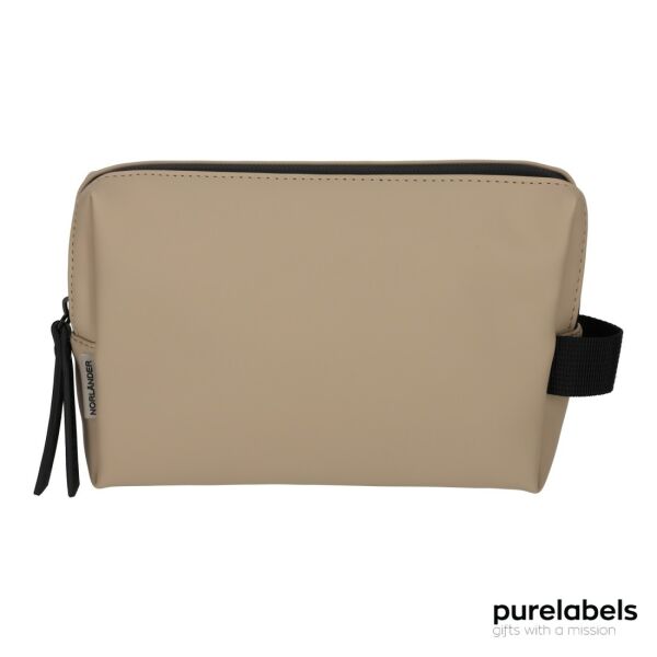 NORLÄNDER Dull PU Toilettas Met Reisset Eco Lining Taupe | Origineel Relatiegeschenk NORLÄNDER Dull PU Toilettas Met Reisset Eco Lining Taupe | Origineel Relatiegeschenk