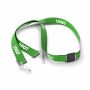 Polyester Pantone-gematchte zeefdruk keycord met 2 clips