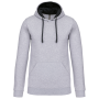 Sweater met contrasterende capuchon Oxford Grey / Black S