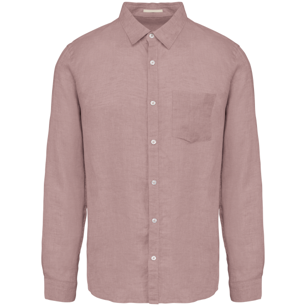 Chemise en lin homme Petal Rose L Chemise en lin homme Petal Rose L