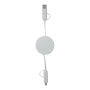 Oplaad- en datakabel TRANSFER ROUND wit