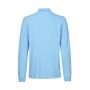 Poloshirt met lange mouw | stretch - Lichtblauw, L