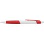 Kunststof balpen met rubberen grip Devon rood