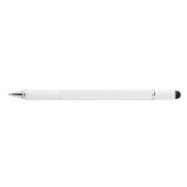 5-in-1 aluminium toolpen, wit