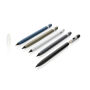 Aluminium inktloze pen met gum, blauw