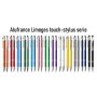 Aluminium touch-stylus balpen Limoges Grijs - Blauwe inkt