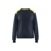 Donker marineblauw/High vis geel
