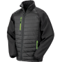 Black compass gewatteerde softshelljas Black / Lime 4XL