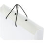 Handgemaakte 170 g/m2 integra papieren tas met plastic handgrepen - XXL - Wit/Zwart